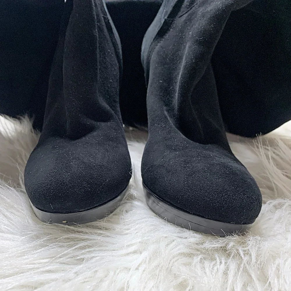 Sam Edelman Vesey Suede Over-The-Knee Boots in Black - Picture 11 of 15